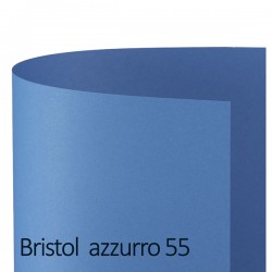 Cartoncino Bristol Color - 70 x 100 cm - 200gr - azzurro 55 - Favini - blister 10 fogli