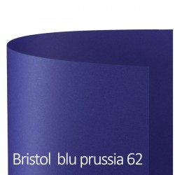 Cartoncino Bristol Color - 70 x 100 cm - 200gr - blu prussia 62 - Favini - blister 10 fogli