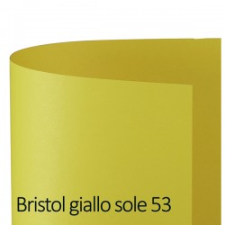 Cartoncino Bristol Color - 70 x 100 cm - 200gr - giallo sole 53 - Favini - blister 10 fogli