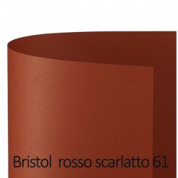 Cartoncino Bristol Color - 70 x 100 cm - 200gr - rosso scarlatto 61 - Favini - blister 10 fogli