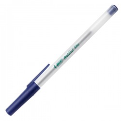 Penna a sfera a scatto con cappuccio ECOlutions - punta 1,0mm - blu - Bic - conf. 60 pezzi