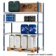 Scaffale Rang'Eco300 - modulo base - 3 ripiani - portata ripiano 300 kg - 100 x 60 x 200 cm - acciaio - grigio/blu - Paperflow