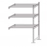 Scaffale Rang'Eco 300 - modulo aggiunta - 3 ripiani - portata ripiano 300 kg - 100 x 60 x 200 cm - acciaio - grigio/blu - Paperf