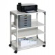 Mobile/carrello Multifunzione System 88 - con ruote - 4 ripiani - 75 x 43,2 x 87,9 cm - grigio - Durable