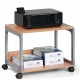 Mobile/carrello Multifunzione System 48 - con ruote - 2 ripiani - 60 x 43,2 x 47,7 cm - argento/faggio - Durable