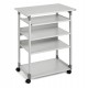 Pc Workstation System 75 VH - con ruote - 5 ripiani - 75 x 53,4 x 95/125 cm - grigio - Durable