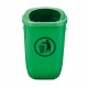 Cestino gettacarte Classic - da esterni - 40,4 x 34,8 x 74,5 cm - 50 L - verde - Medial