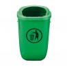 Cestino gettacarte Classic - da esterni - 40,4 x 34,8 x 74,5 cm - 50 L - verde - Medial