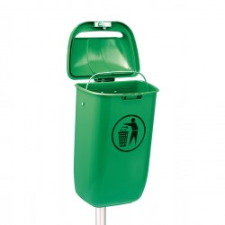 Cestino gettacarte Classic - da esterni - 40,4 x 34,8 x 74,5 cm - 50 L - verde - Medial