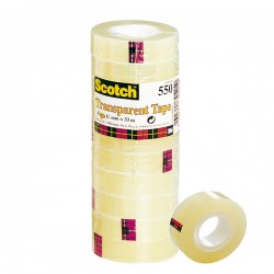 Nastro adesivo 550 - 1,9 cm x 33 m - trasparente - Scotch - torre 8 rotoli