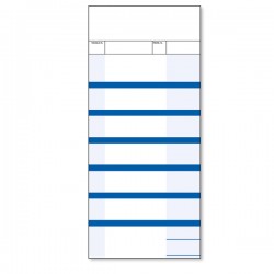 Blocco comande a 7 tagliandi - 10 x 22cm - 25x2cm - 25 fogli x 2 copie ricalcanti - BM