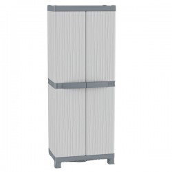 Armadio Domino Wave - Base 2700 UW - 2 ante - 70 x 43,8 x 181,8 cm - PPL - grigio - Terry