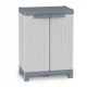 Armadietto Domino Wave - Base 700UW - 2 ante - 70 x 43,8 x 97,6 cm - PPL - grigio - Terry