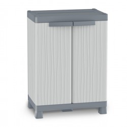 Armadietto Domino Wave - Base 700UW - 2 ante - 70 x 43,8 x 97,6 cm - PPL - grigio - Terry