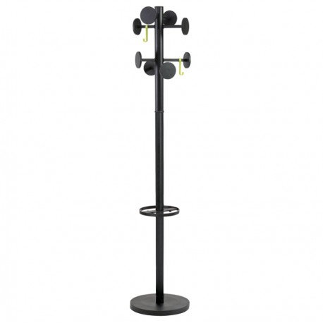 Appendiabiti Stand3 - 8 posti - 175 x 37 cm - nero - Alba