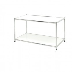 Libreria Easy System - 2 ripiani - acciaio cromato - 80x40x40,5 cm - bianco - Serena Group