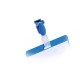 Portanome a tasca aperta - clip in plastica - 6 x 9 cm - blu - Durable - conf. 25 pezzi