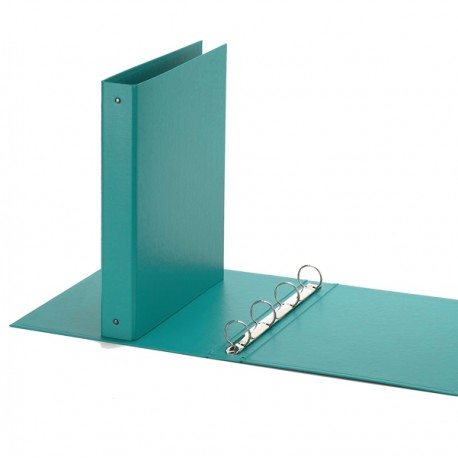 Raccoglitore Europa - 22 x 30 cm - 4 anelli tondi 30 mm - dorso 4 cm - verde acqua - Favorit
