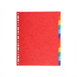 Separatore Forever - 12 tacche - cartoncino riciclato 220 gr - A4 maxi - multicolore - Exacompta