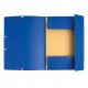 Cartella 3 lembi con elastico angolare - A4 - dorso 0,3 cm - cartoncino Lustrè - blu - Exacompta
