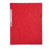 Cartella 3 lembi con elastico angolare - A4 - dorso 0,3 cm - cartoncino Lustrè - rosso - Exacompta