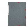 Cartella 3 lembi con elastico angolare - A4 - dorso 0,3 cm - cartoncino Lustrè - grigio - Exacompta