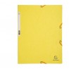 Cartella 3 lembi con elastico angolare - A4 - dorso 0,3 cm - cartoncino Lustrè - giallo limone - Exacompta