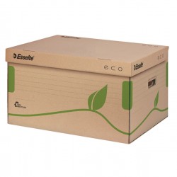 Scatola container EcoBox - 34,5 x 43,9 x 24,2cm - apertura superiore - avana - Esselte