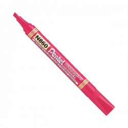 Marcatore permanente N860 - punta scalpello - astuccio 4 colori assortiti - linea Amiko - Pentel