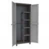 Armadio JWood 368 - 2 ante - 68 x 37,5 x 170 cm- PPL - effetto legno - grigio tortora - Terry