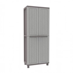 Armadio JWood 368 - 2 ante - 68 x 37,5 x 170 cm- PPL - effetto legno - grigio tortora - Terry