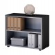 Mobile Prestige - basso a giorno - 82,8 x 43 x 81,4 cm - nero venato