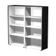 Coppia Prestige - mobili medio alti a giorno - 162,8 x 43 x 158,2 cm - nero venato
