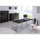 Coppia ante Prestige - per mobile medio/alto - 80 x 153,8 cm - spessore 18 mm - vetro/melaminico - nero venato