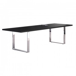 Tavolo riunioni Prestige Metal - 220 x 100 x 74 cm - nero venato