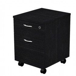 Cassettiera Easy - 1 cassetto + 1 classificatore - con ruote - 41,8 x 52 x 59,5 cm - nero venato