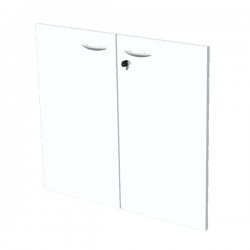Coppia ante Easy - per mobile basso - 80 x 67 cm - spessore 18 mm - melaminico - bianco
