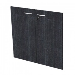 Coppia ante Easy - per mobile basso - 80 x 67 cm - spessore 18 mm - melaminico - nero venato