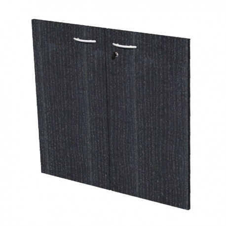 Coppia ante Easy - per mobile basso - 80 x 67 cm - spessore 18 mm - melaminico - nero venato