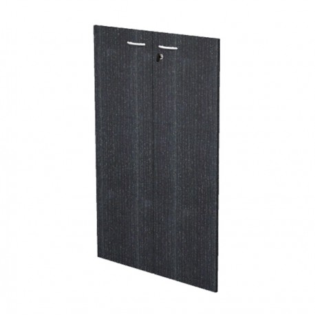 Coppia ante Easy - per mobile medio - 80 x 115 cm - spessore 18 mm - melaminico - nero venato