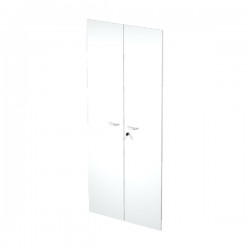 Coppia ante Easy - per mobile alto - 80 x 175 cm - spessore 18 mm - melaminico - bianco
