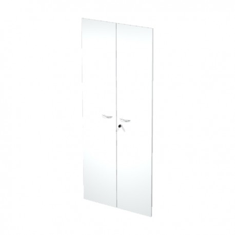 Coppia ante Easy - per mobile alto - 80 x 175 cm - spessore 18 mm - melaminico - bianco