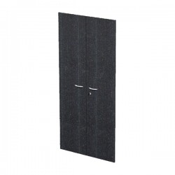 Coppia ante Easy - per mobile alto - 80 x 175 cm - spessore 18 mm - melaminico - nero venato