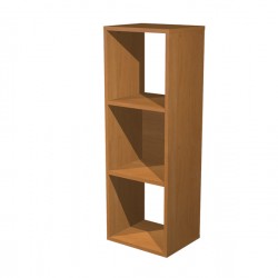 Libreria casellario Rainbow - 3 caselle - 35,9 x 29,2 x 103,9 cm - noce chiaro