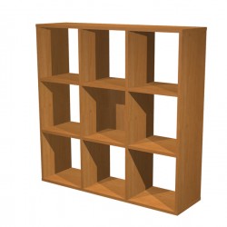 Libreria casellario Rainbow - 9 caselle - 104,1x29,2x103,9 cm - noce chiaro