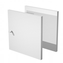 Coppia ante Rainbow - 32,2x32,1 cm - per libreria - grigio alluminio