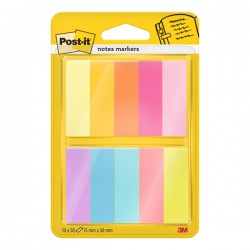 Segnapagina Post-it - 670-10AB-EU - in carta - 12,7 x 44 mm - 10 colori assortiti - Post-it - conf. 500 pezzi