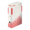 Scatola archivio Speedbox - dorso 10 cm - 35x25cm - bianco e rosso - Esselte