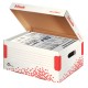 Scatola container Speedbox - Small - 25,2 x 35,5cm - dorso 19,3 cm - bianco e rosso - Esselte