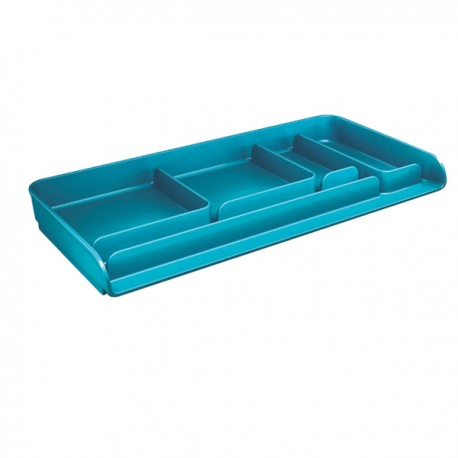 Vaschetta portacancelleria Mydesk - 26,1 x 12,5 x 2,8 cm - turchese - Arda